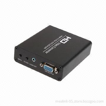 HDMI® to VGA + Audio Converter, Supports 1,920 x 1,080 Pixels, 5V/1A Power Supply